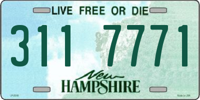NH license plate 3117771