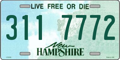 NH license plate 3117772