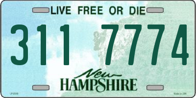NH license plate 3117774