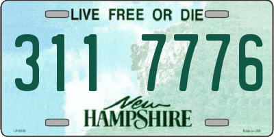NH license plate 3117776