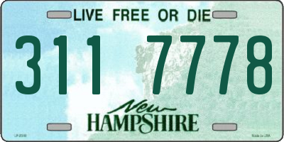 NH license plate 3117778