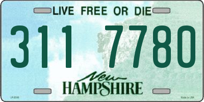 NH license plate 3117780