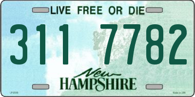 NH license plate 3117782