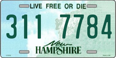 NH license plate 3117784