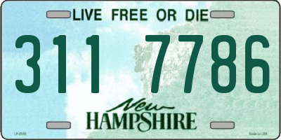 NH license plate 3117786