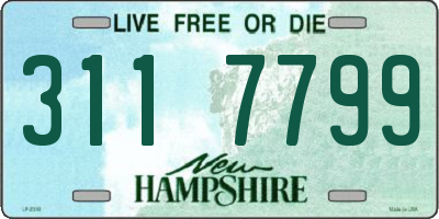 NH license plate 3117799