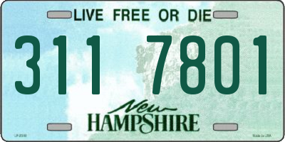 NH license plate 3117801