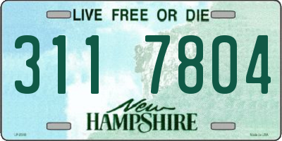 NH license plate 3117804