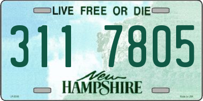 NH license plate 3117805