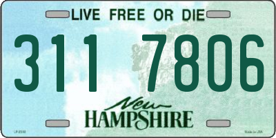 NH license plate 3117806