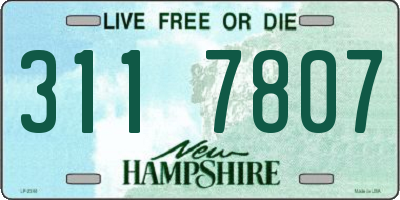 NH license plate 3117807