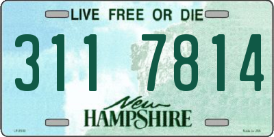 NH license plate 3117814