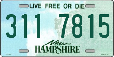 NH license plate 3117815