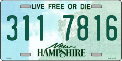 NH license plate 3117816