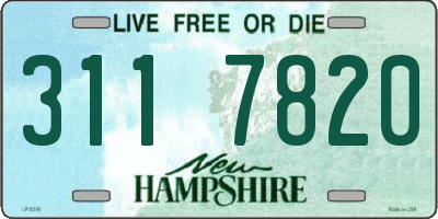 NH license plate 3117820