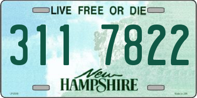 NH license plate 3117822