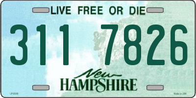 NH license plate 3117826