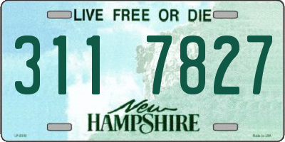 NH license plate 3117827