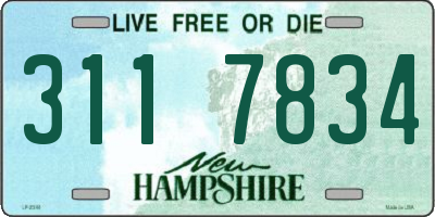 NH license plate 3117834