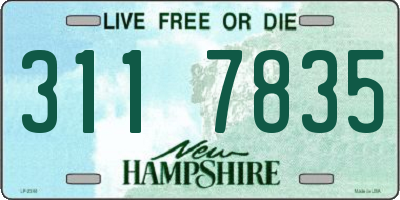 NH license plate 3117835