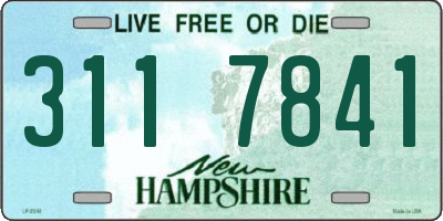 NH license plate 3117841