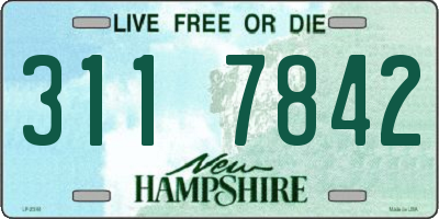 NH license plate 3117842