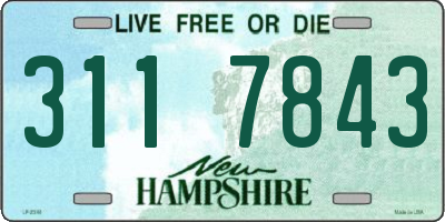 NH license plate 3117843