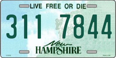 NH license plate 3117844