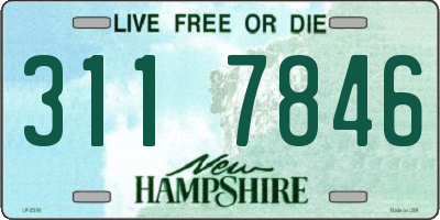NH license plate 3117846