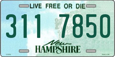 NH license plate 3117850