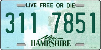 NH license plate 3117851