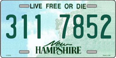 NH license plate 3117852