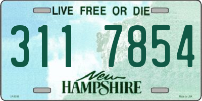NH license plate 3117854