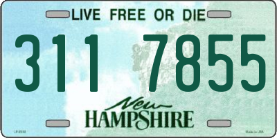 NH license plate 3117855