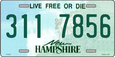 NH license plate 3117856