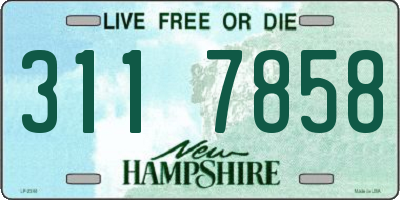 NH license plate 3117858