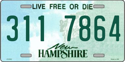NH license plate 3117864