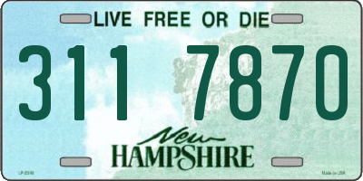 NH license plate 3117870