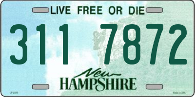 NH license plate 3117872