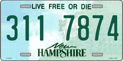 NH license plate 3117874