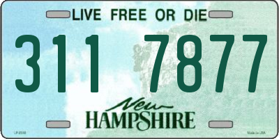 NH license plate 3117877