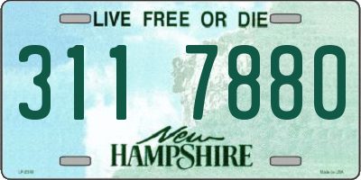 NH license plate 3117880