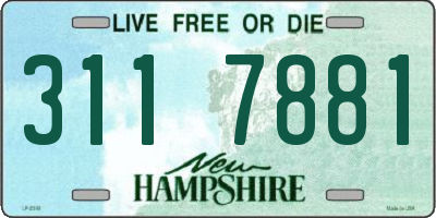NH license plate 3117881