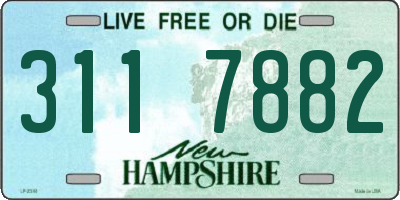 NH license plate 3117882