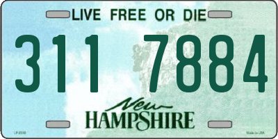 NH license plate 3117884