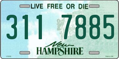 NH license plate 3117885