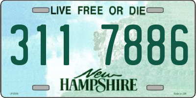 NH license plate 3117886