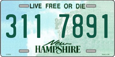 NH license plate 3117891
