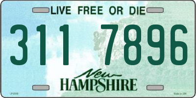 NH license plate 3117896