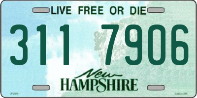 NH license plate 3117906
